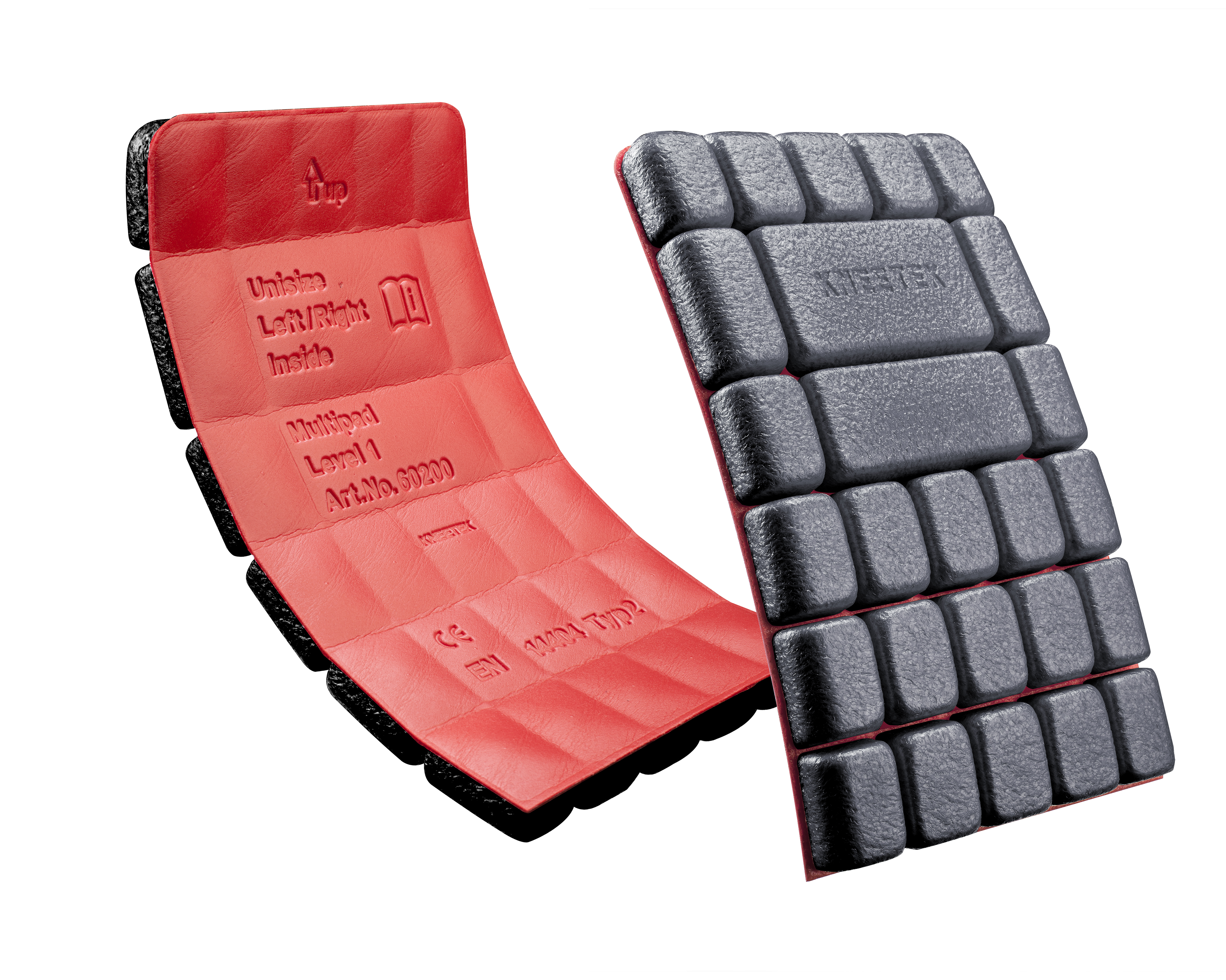 Knie insteekkussen – MultiPad – Rood / Zwart – Per paar detail 2